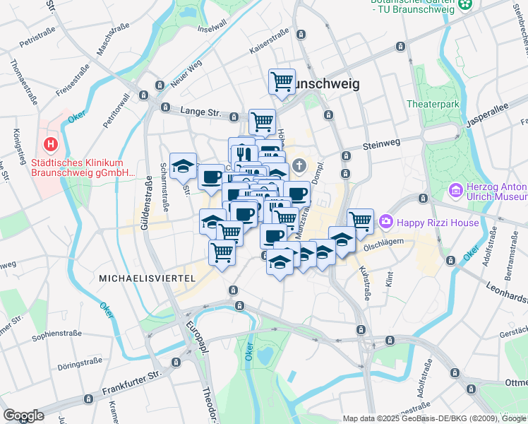 map of restaurants, bars, coffee shops, grocery stores, and more near in Brunswick