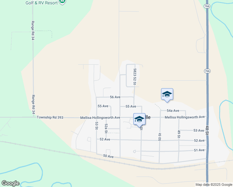 map of restaurants, bars, coffee shops, grocery stores, and more near 5204 56 Avenue in Eckville
