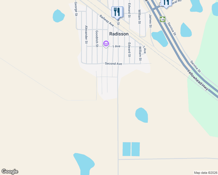 map of restaurants, bars, coffee shops, grocery stores, and more near 600 Third Avenue in Radisson