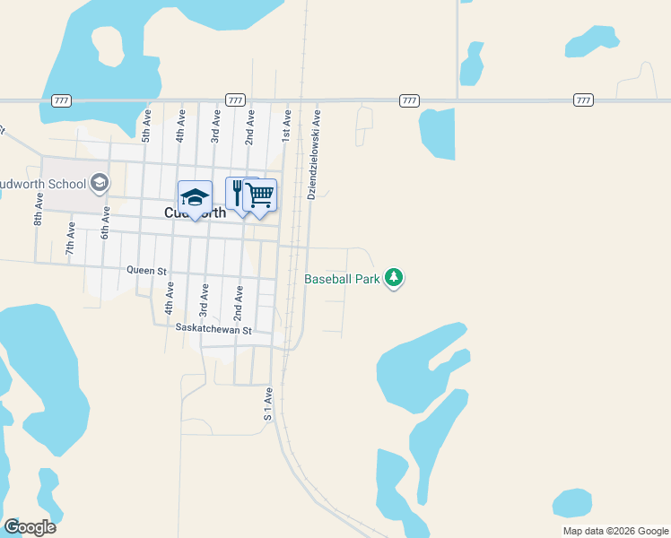 map of restaurants, bars, coffee shops, grocery stores, and more near 102 Waldbillig Ct in Cudworth