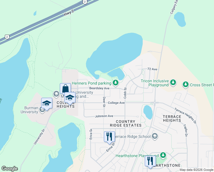 map of restaurants, bars, coffee shops, grocery stores, and more near 4722 Beardsley Avenue in Lacombe