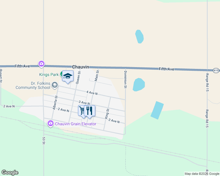 map of restaurants, bars, coffee shops, grocery stores, and more near 4904 5 Avenue in Chauvin
