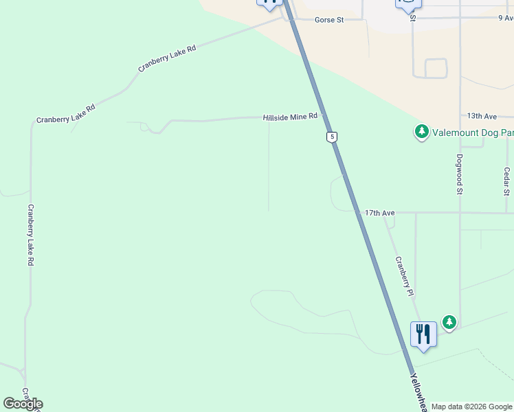 map of restaurants, bars, coffee shops, grocery stores, and more near 1495 King Road in Valemount