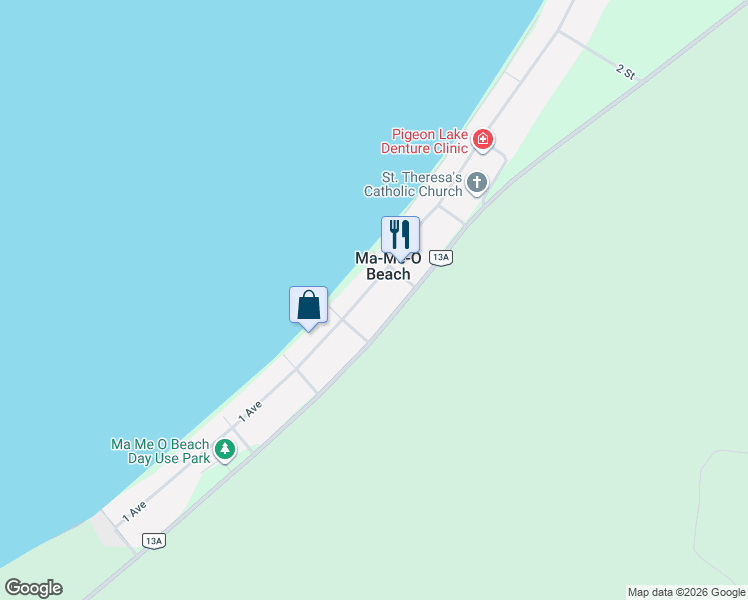 map of restaurants, bars, coffee shops, grocery stores, and more near 610 1 Avenue in Ma-Me-O Beach