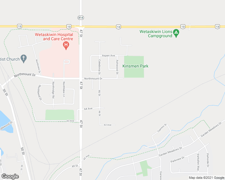map of restaurants, bars, coffee shops, grocery stores, and more near in Wetaskiwin