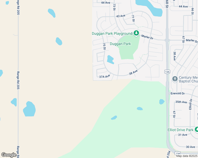 map of restaurants, bars, coffee shops, grocery stores, and more near 3707 76 Street in Camrose
