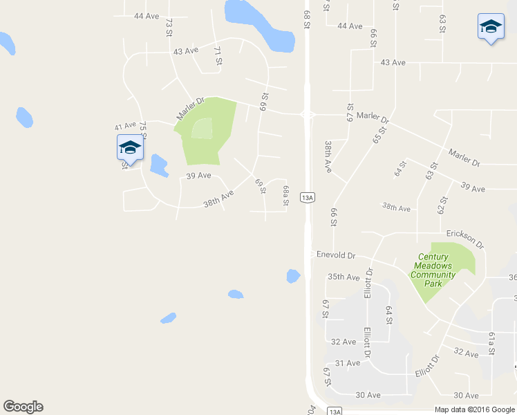 map of restaurants, bars, coffee shops, grocery stores, and more near 6902 37A Avenue Close in Camrose