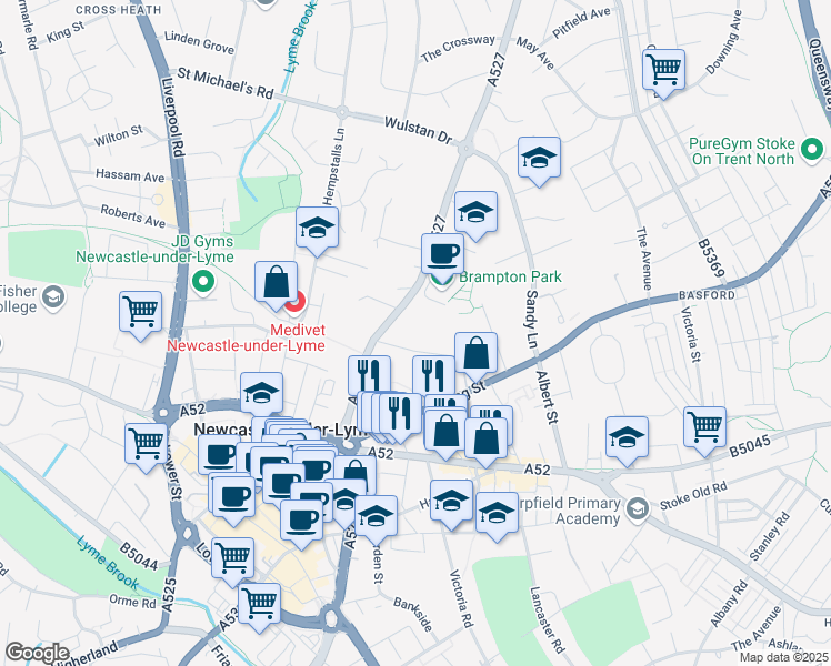 Sidmouth Avenue, NewcastleunderLyme England Walk Score