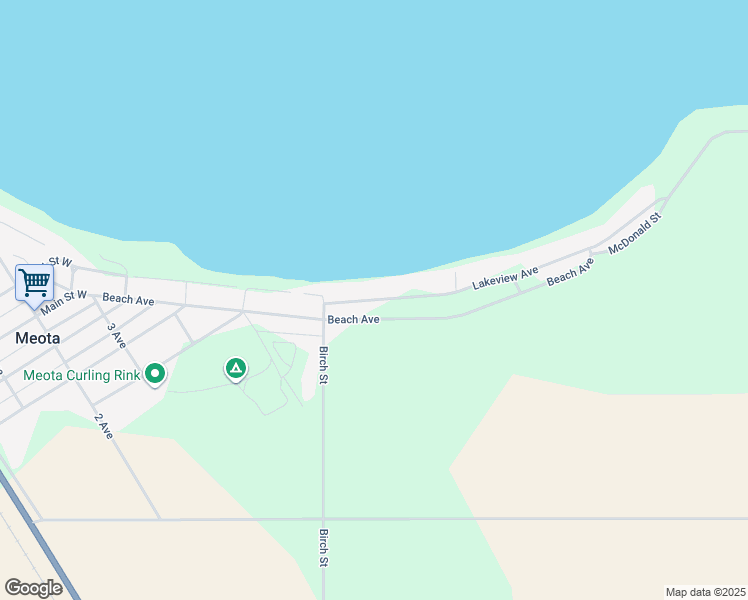 map of restaurants, bars, coffee shops, grocery stores, and more near Lakeview Avenue in Meota