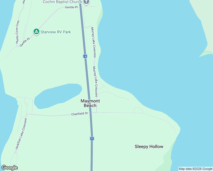 map of restaurants, bars, coffee shops, grocery stores, and more near 5 Murray Lake Crescent in Cochin