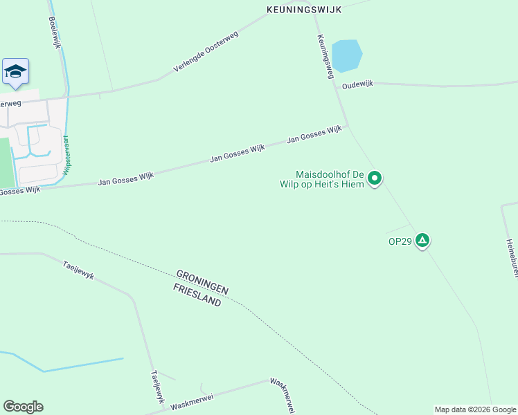 map of restaurants, bars, coffee shops, grocery stores, and more near in De Wilp