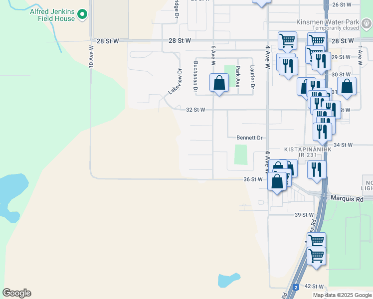 map of restaurants, bars, coffee shops, grocery stores, and more near 670 Chura Court in Prince Albert