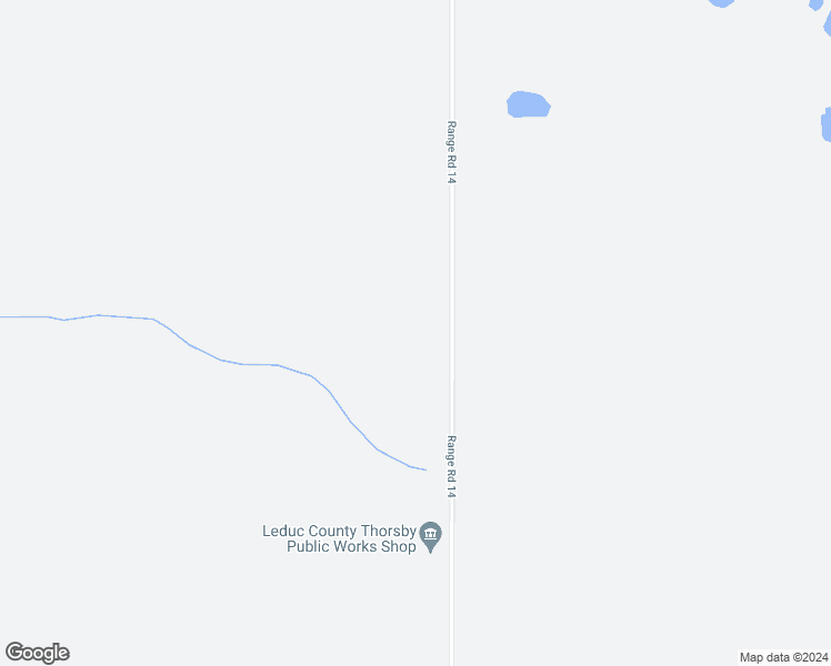 map of restaurants, bars, coffee shops, grocery stores, and more near Range Road 14 in Thorsby