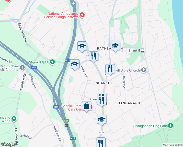 map of restaurants, bars, coffee shops, grocery stores, and more near in 