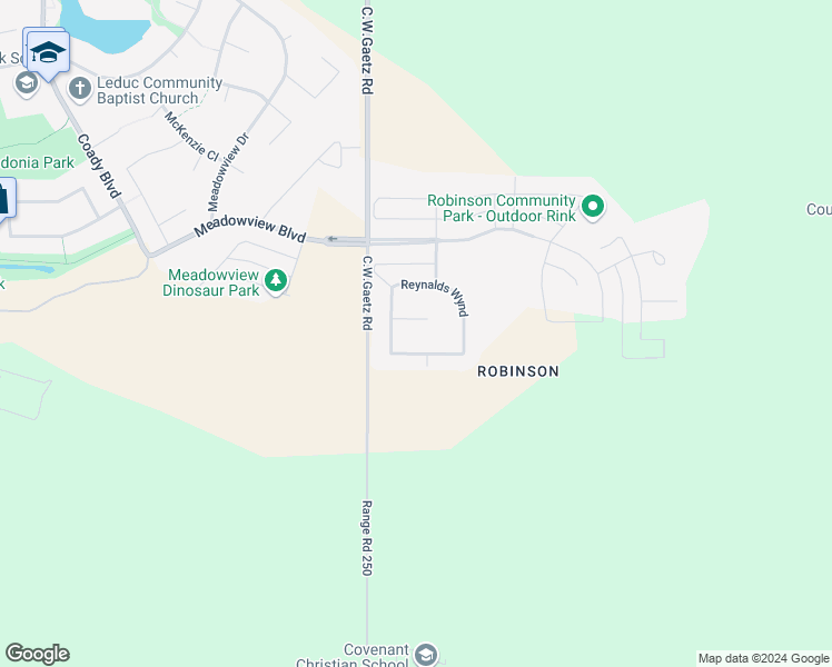 map of restaurants, bars, coffee shops, grocery stores, and more near 371 Reynalds Court in Leduc