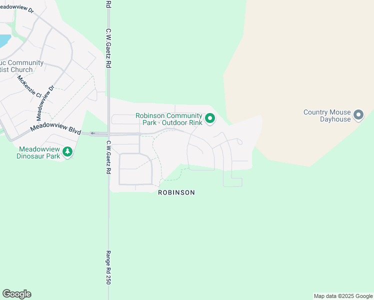 map of restaurants, bars, coffee shops, grocery stores, and more near Roberts Crescent in Leduc