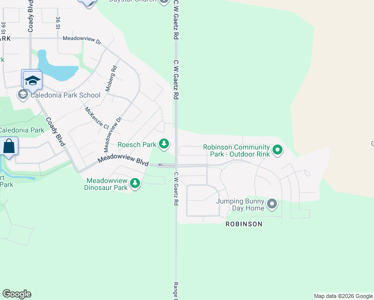 map of restaurants, bars, coffee shops, grocery stores, and more near in Leduc