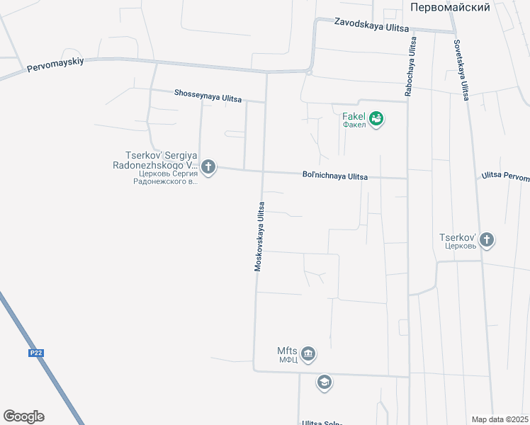 map of restaurants, bars, coffee shops, grocery stores, and more near in Pervomaiskii