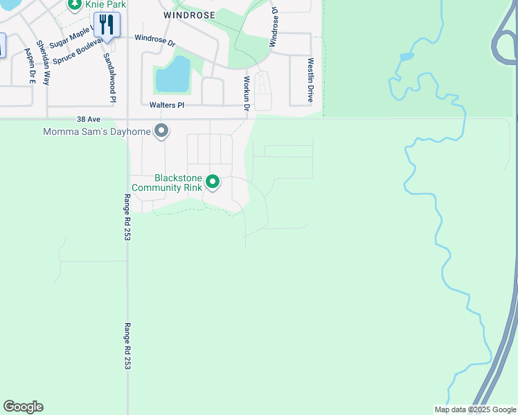 map of restaurants, bars, coffee shops, grocery stores, and more near 995 Berg Place in Leduc