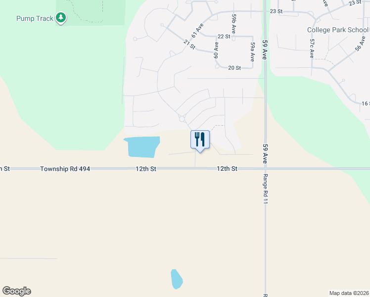 map of restaurants, bars, coffee shops, grocery stores, and more near 6025 18 Street in Lloydminster