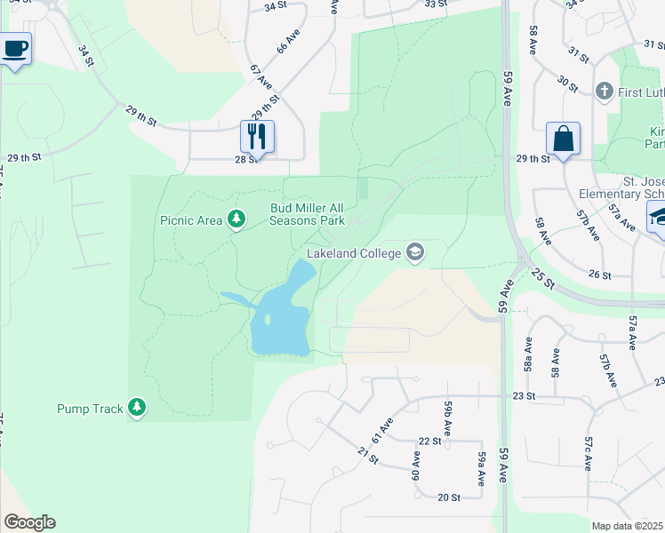 map of restaurants, bars, coffee shops, grocery stores, and more near 2902 59 Avenue in Lloydminster