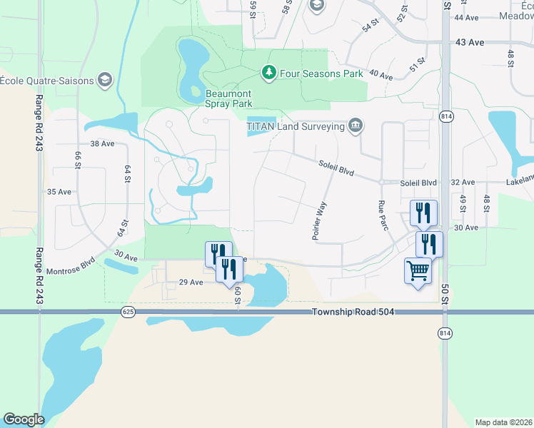 map of restaurants, bars, coffee shops, grocery stores, and more near in Beaumont