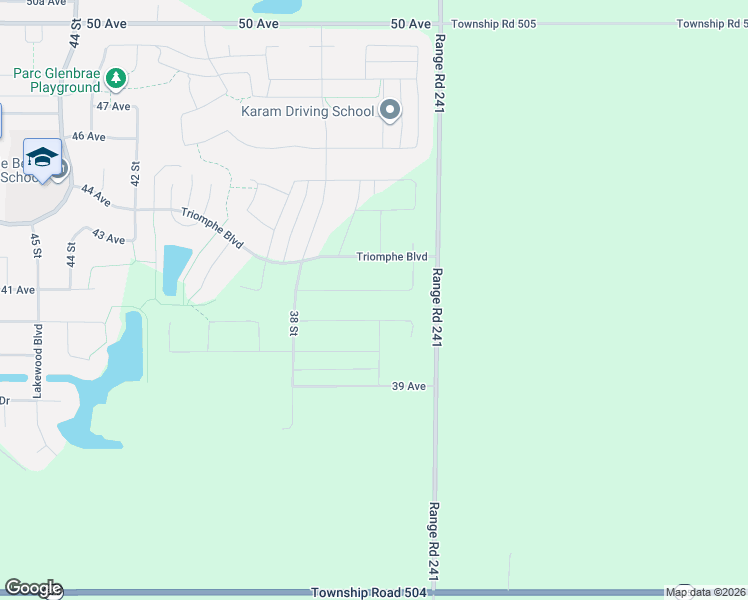 map of restaurants, bars, coffee shops, grocery stores, and more near Triomphe Boulevard in Beaumont