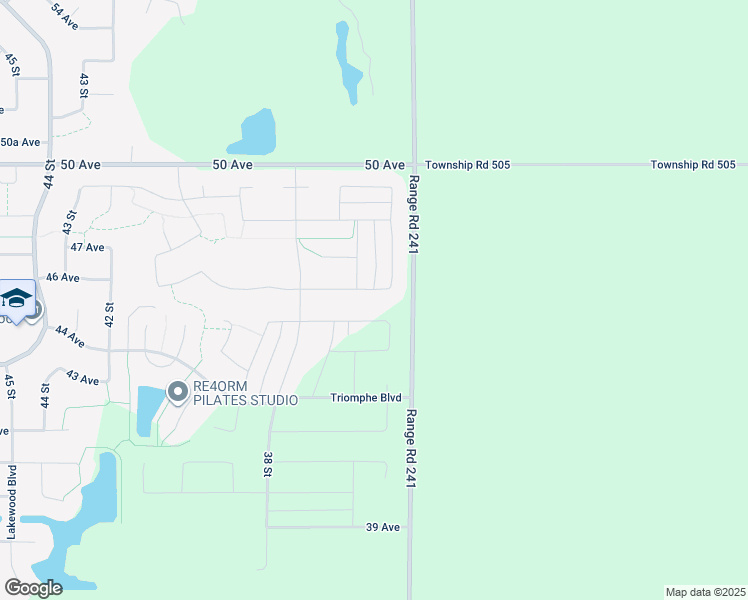 map of restaurants, bars, coffee shops, grocery stores, and more near 3503 46 Ave in Beaumont