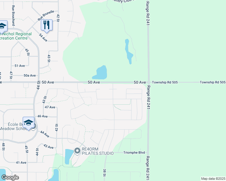 map of restaurants, bars, coffee shops, grocery stores, and more near 4430 38 Street in Beaumont
