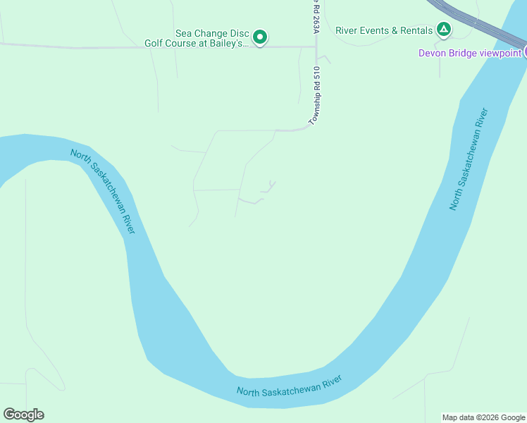 map of restaurants, bars, coffee shops, grocery stores, and more near 26413 Township Road 510 in Spruce Grove