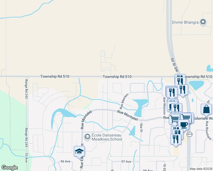 map of restaurants, bars, coffee shops, grocery stores, and more near 173 Rue Monique in Beaumont