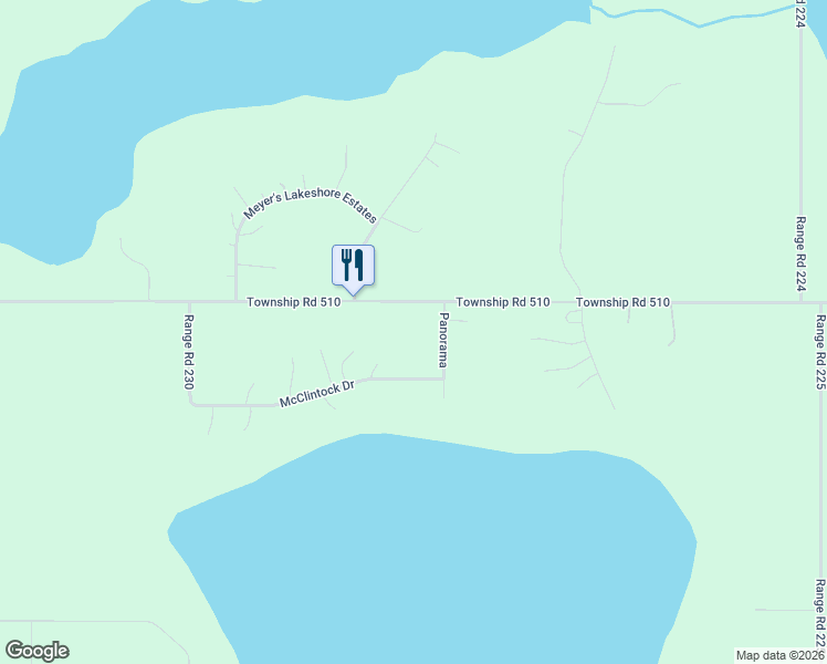 map of restaurants, bars, coffee shops, grocery stores, and more near 22551 Township Road 510 in Leduc County