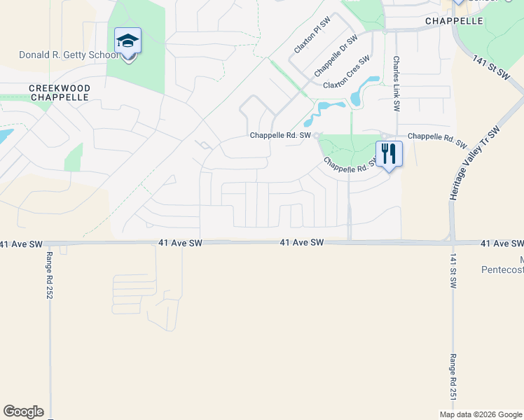 map of restaurants, bars, coffee shops, grocery stores, and more near 6927 Cardinal Wynd Southwest in Edmonton
