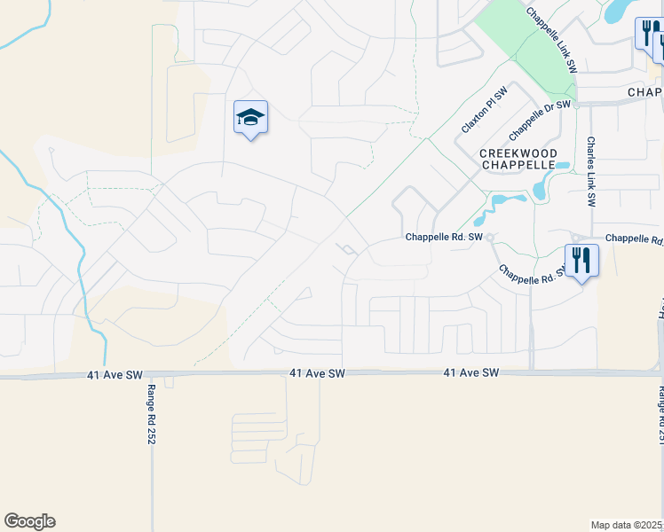 map of restaurants, bars, coffee shops, grocery stores, and more near Creighton Close Southwest in Edmonton