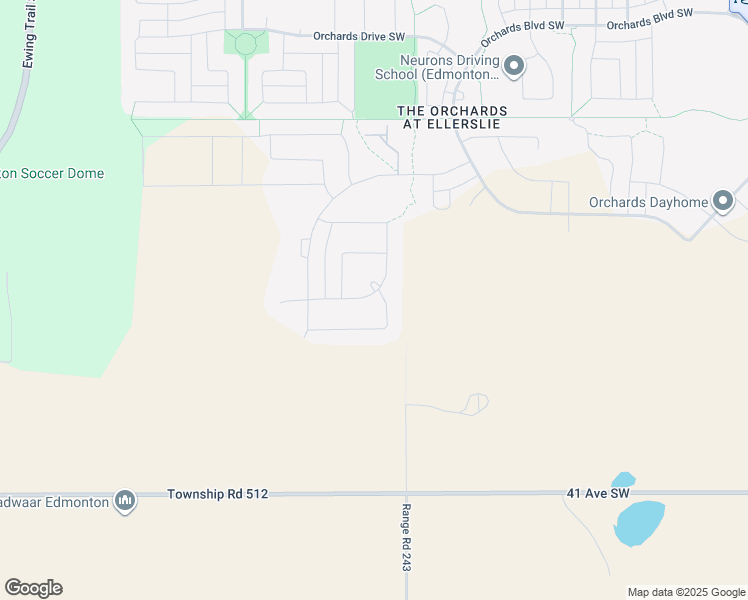 map of restaurants, bars, coffee shops, grocery stores, and more near 3304 91 Street Southwest in Edmonton