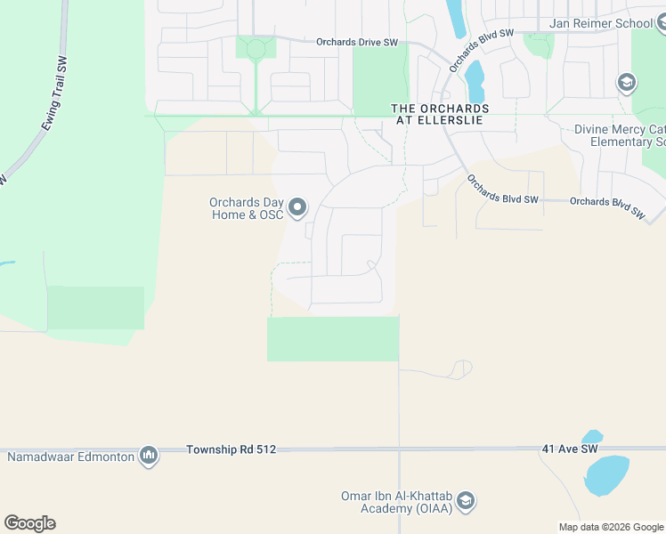 map of restaurants, bars, coffee shops, grocery stores, and more near 3304 91 Street Southwest in Edmonton