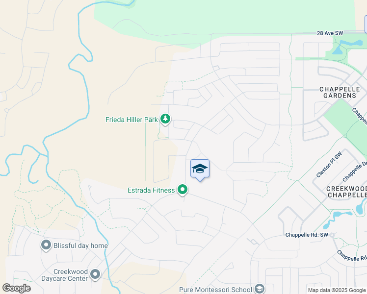 map of restaurants, bars, coffee shops, grocery stores, and more near 4098 Chappelle Green Southwest in Edmonton