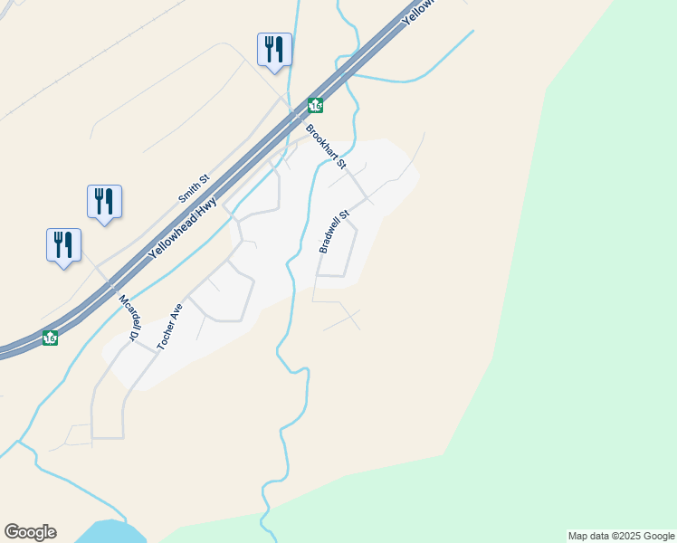 map of restaurants, bars, coffee shops, grocery stores, and more near 168 Sitar Crescent in Hinton
