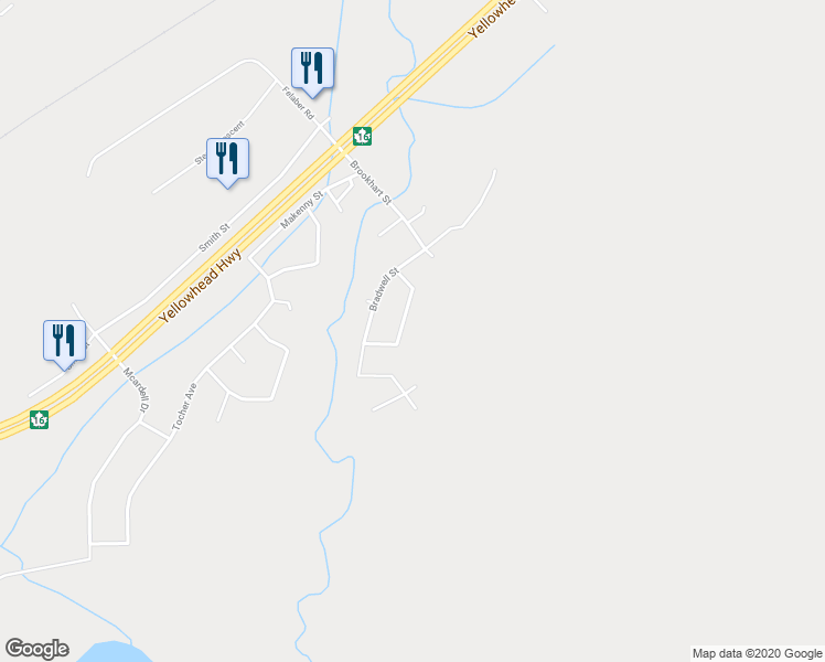 map of restaurants, bars, coffee shops, grocery stores, and more near 163 Sitar Crescent in Hinton