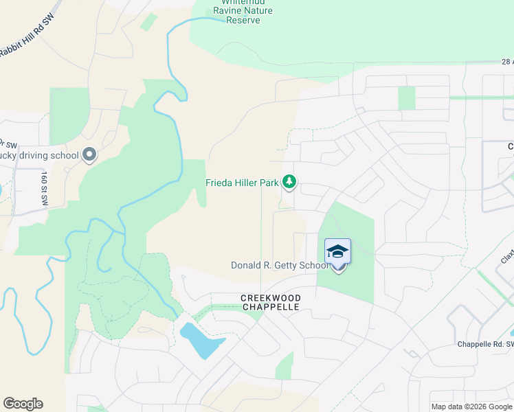 map of restaurants, bars, coffee shops, grocery stores, and more near 3130 156 Street Southwest in Edmonton