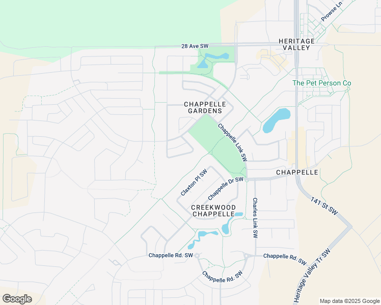 map of restaurants, bars, coffee shops, grocery stores, and more near 2044 Chalmers Way Southwest in Edmonton