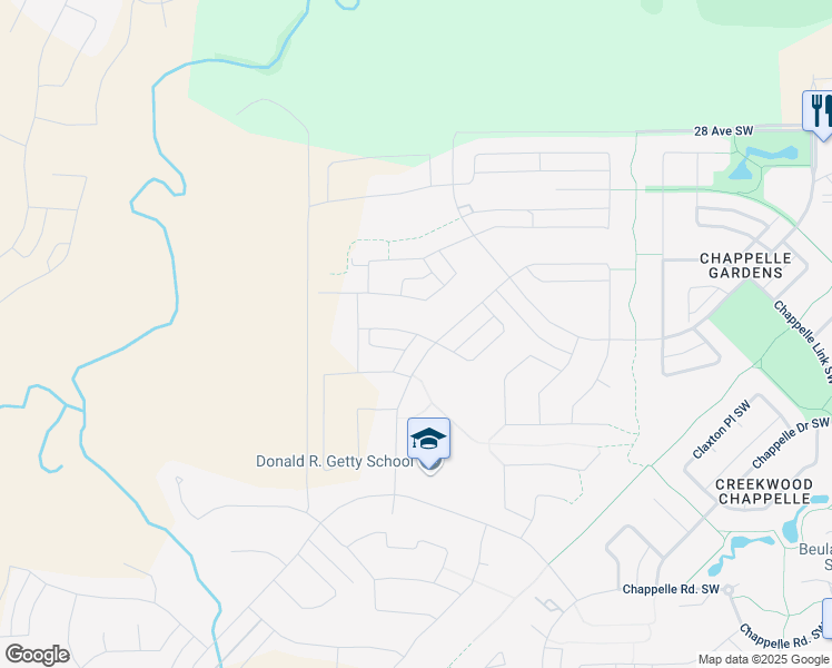 map of restaurants, bars, coffee shops, grocery stores, and more near 4323 Cooke Lane Southwest in Edmonton