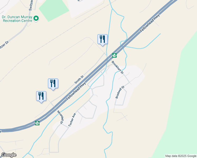 map of restaurants, bars, coffee shops, grocery stores, and more near 463 Makenny Street in Hinton
