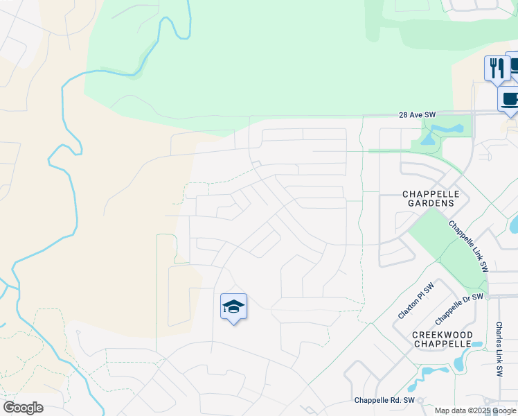 map of restaurants, bars, coffee shops, grocery stores, and more near 3806 Chrustawka Place Southwest in Edmonton