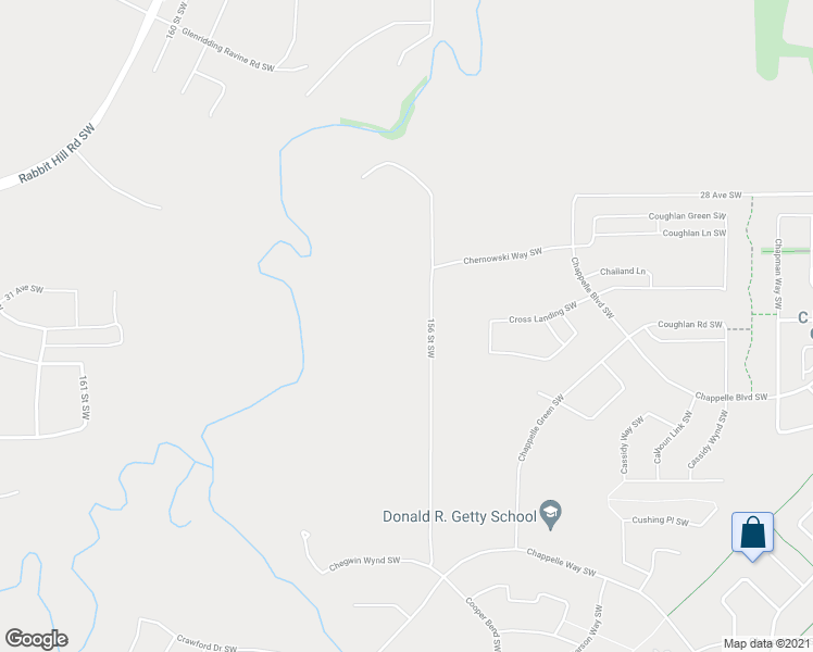 map of restaurants, bars, coffee shops, grocery stores, and more near 2820 156 Street Southwest in Edmonton