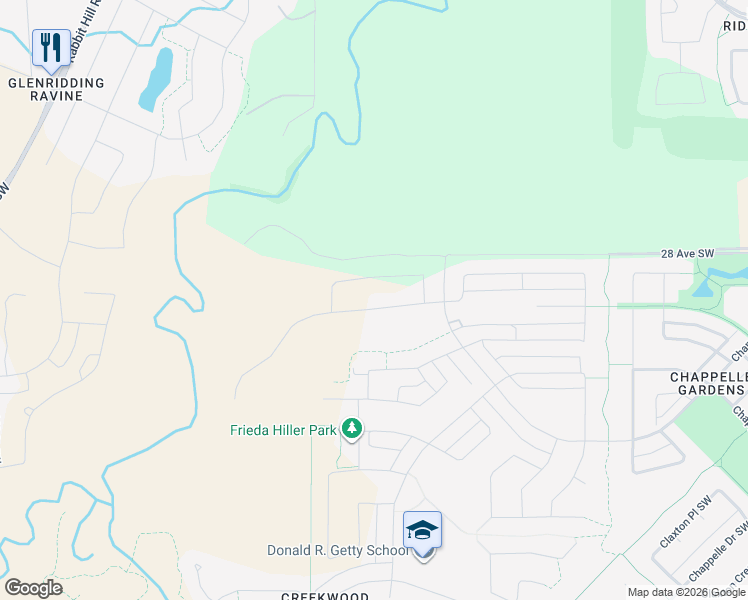 map of restaurants, bars, coffee shops, grocery stores, and more near 3234 Chernowski Way Southwest in Edmonton