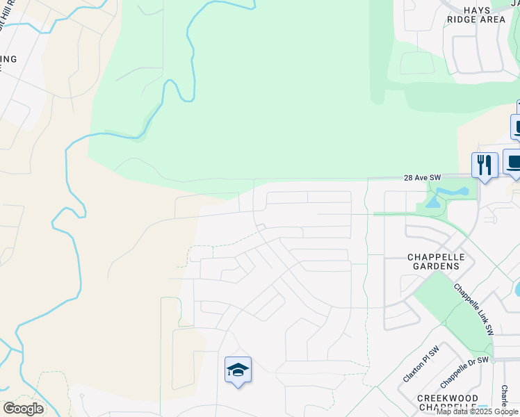 map of restaurants, bars, coffee shops, grocery stores, and more near 3403 Craig Landing SW in Edmonton