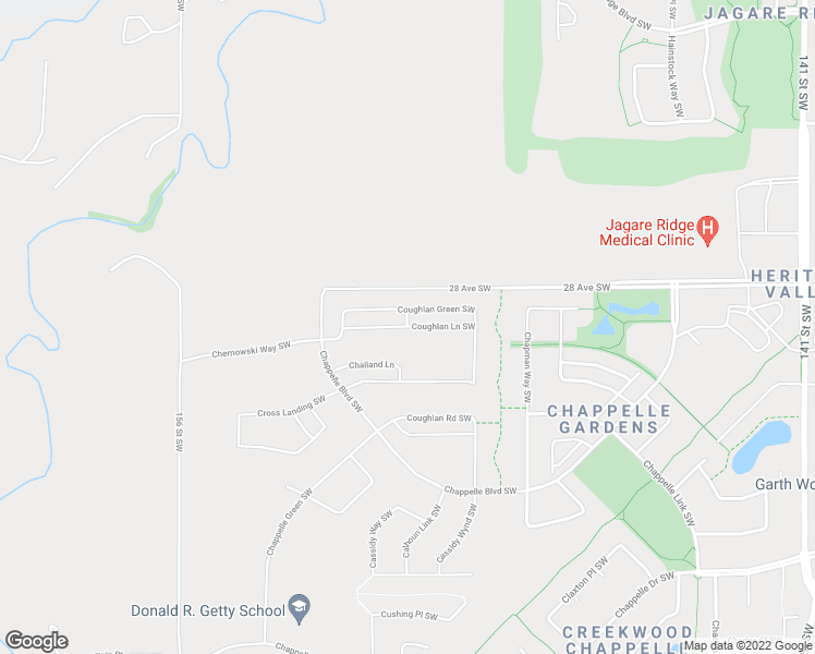 map of restaurants, bars, coffee shops, grocery stores, and more near 3065 Coughlan Lane SW in Edmonton