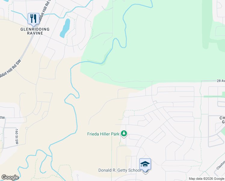 map of restaurants, bars, coffee shops, grocery stores, and more near 156 Street Southwest in Edmonton