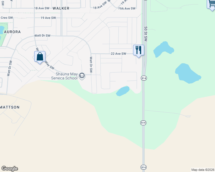 map of restaurants, bars, coffee shops, grocery stores, and more near 5323 24 Avenue Southwest in Edmonton